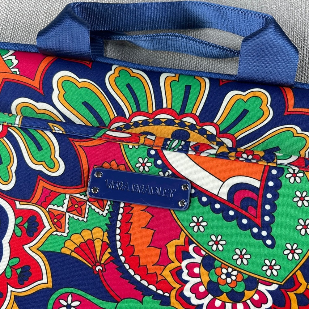 Vera Bradley Laptop Sleeve Case Multicolor Marrakeh Paisley Padded Bag Neoprene